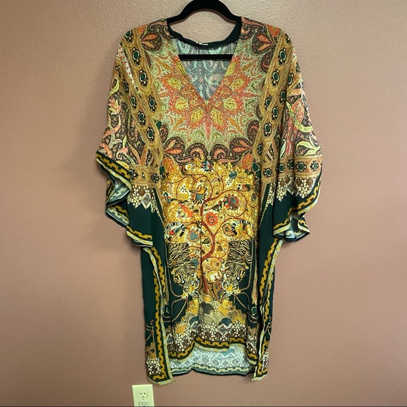 Blank London Tiger print Kaftan dress or coverup one size flutter sleeve - Picture 1 of 8